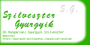 szilveszter gyurgyik business card